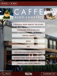 Tiare Technology’s Wireless WineList solution displays restaurant wine menus on a wireless tablet